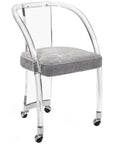 Interlude Home Willa Desk Chair - Ocean Grey/Silver