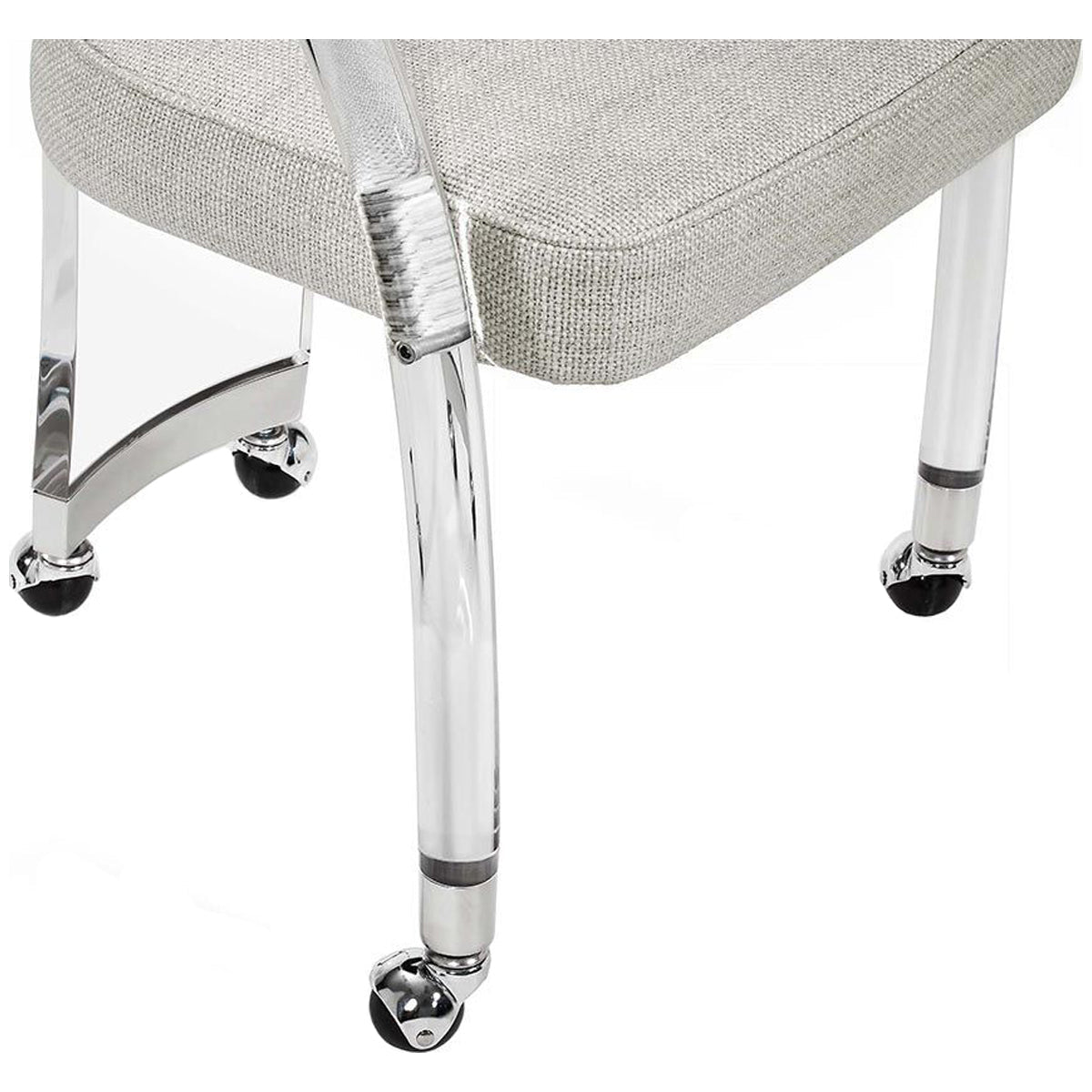 Interlude Home Willa Desk Chair - Dove/Silver