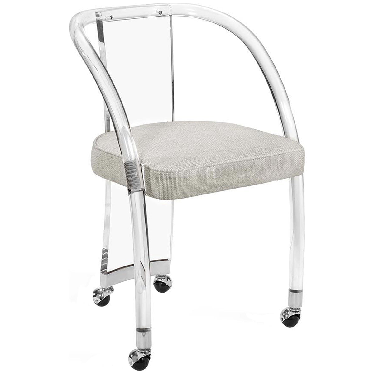 Interlude Home Willa Desk Chair - Dove/Silver