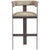 Interlude Home Darcy Bar Stool - Taupe/Graphite