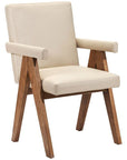 Interlude Home Julian Arm Chair - Cream