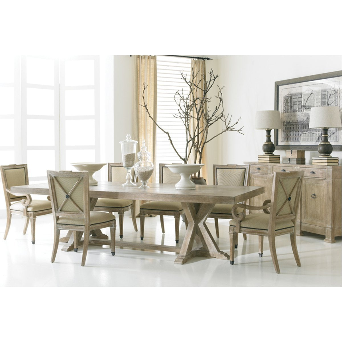 Hickory White Urban Loft Rectangular Dining Table