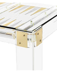 Interlude Home Pierre Acrylic Backgammon Table