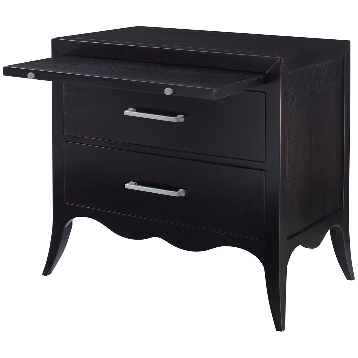 Ambella Home Beatrix Large Nightstand - Hand Rubbed Raven