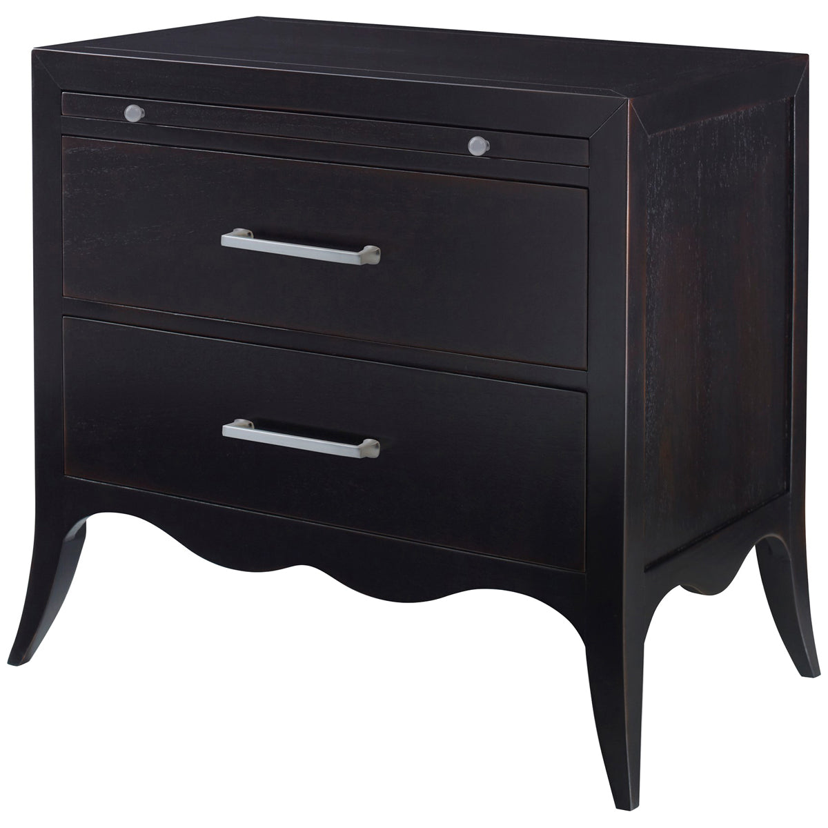 Ambella Home Beatrix Large Nightstand - Hand Rubbed Raven