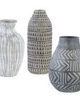 Uttermost Natchez Geometric Vases, 3-Piece Set