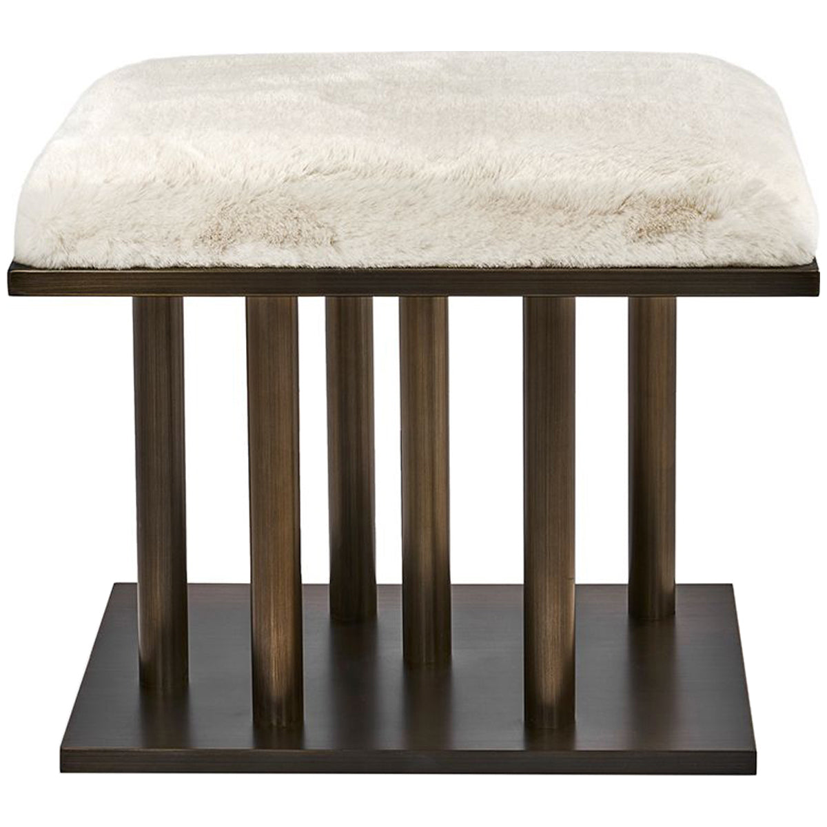 Interlude Home Celeste Stool - Ivory