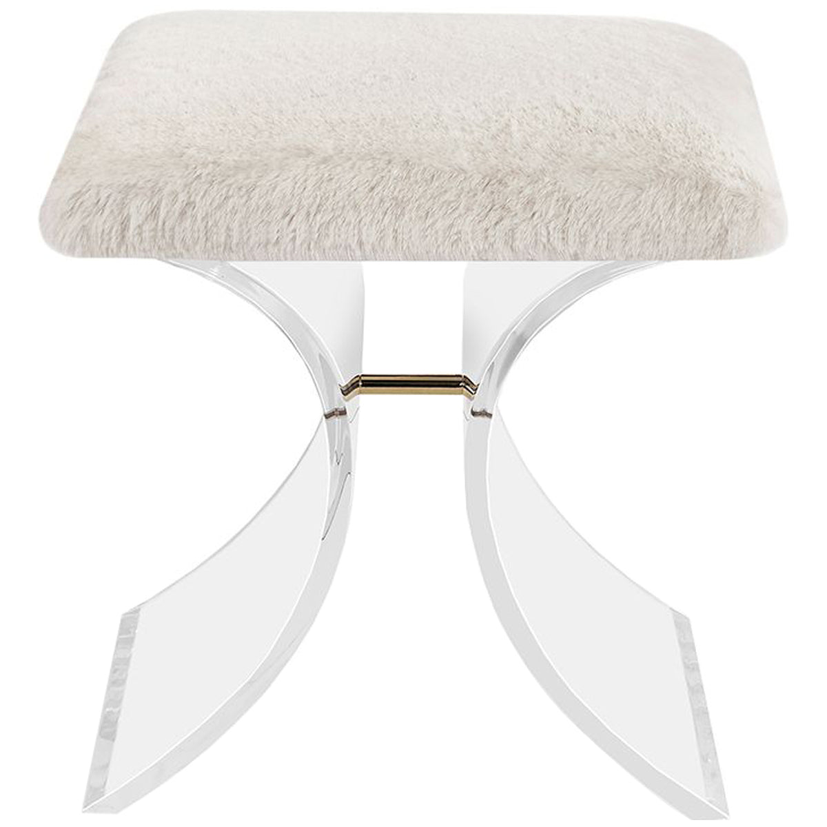 Interlude Home Serena Stool - Ivory