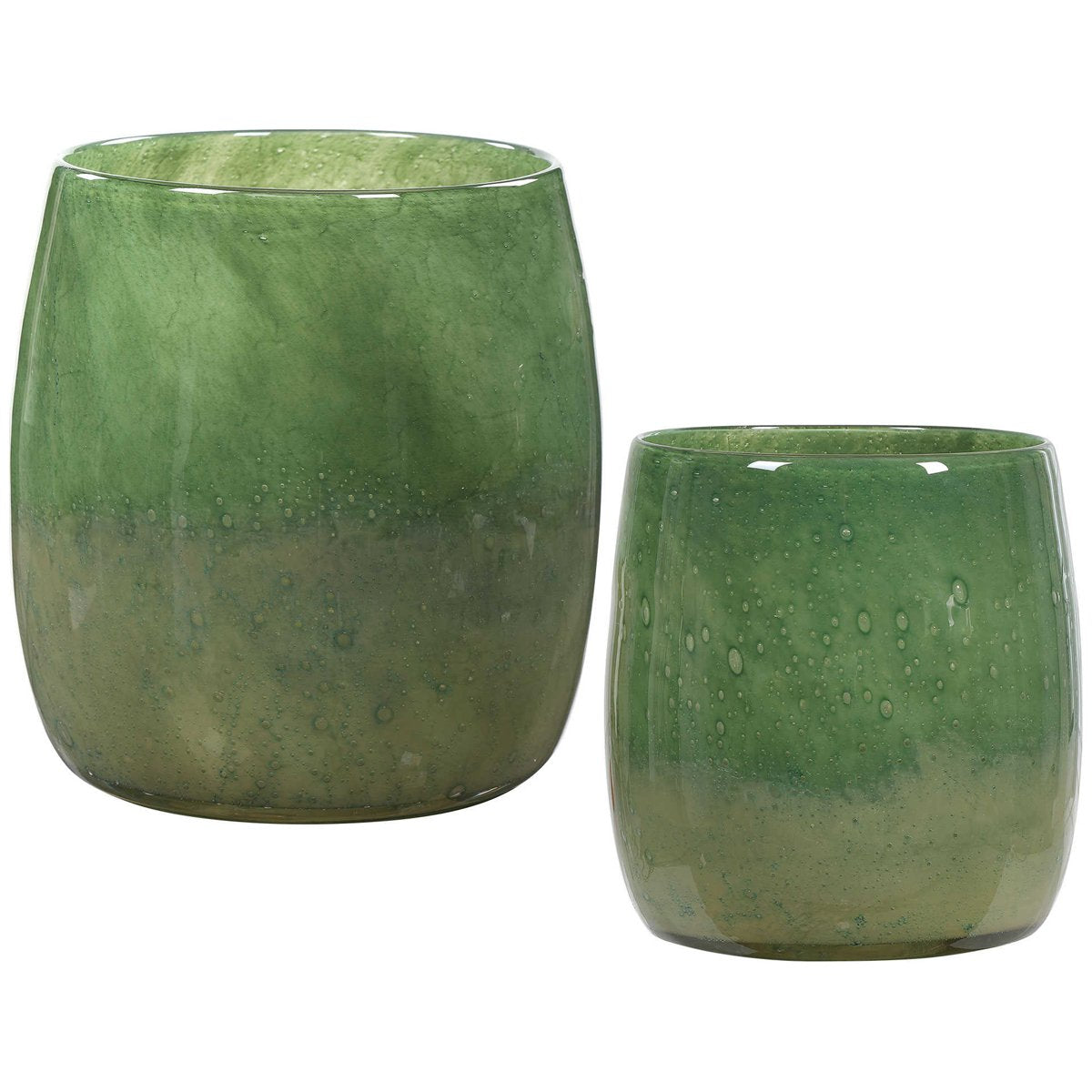 Uttermost Matcha Green Glass Vases, 2-Piece Set