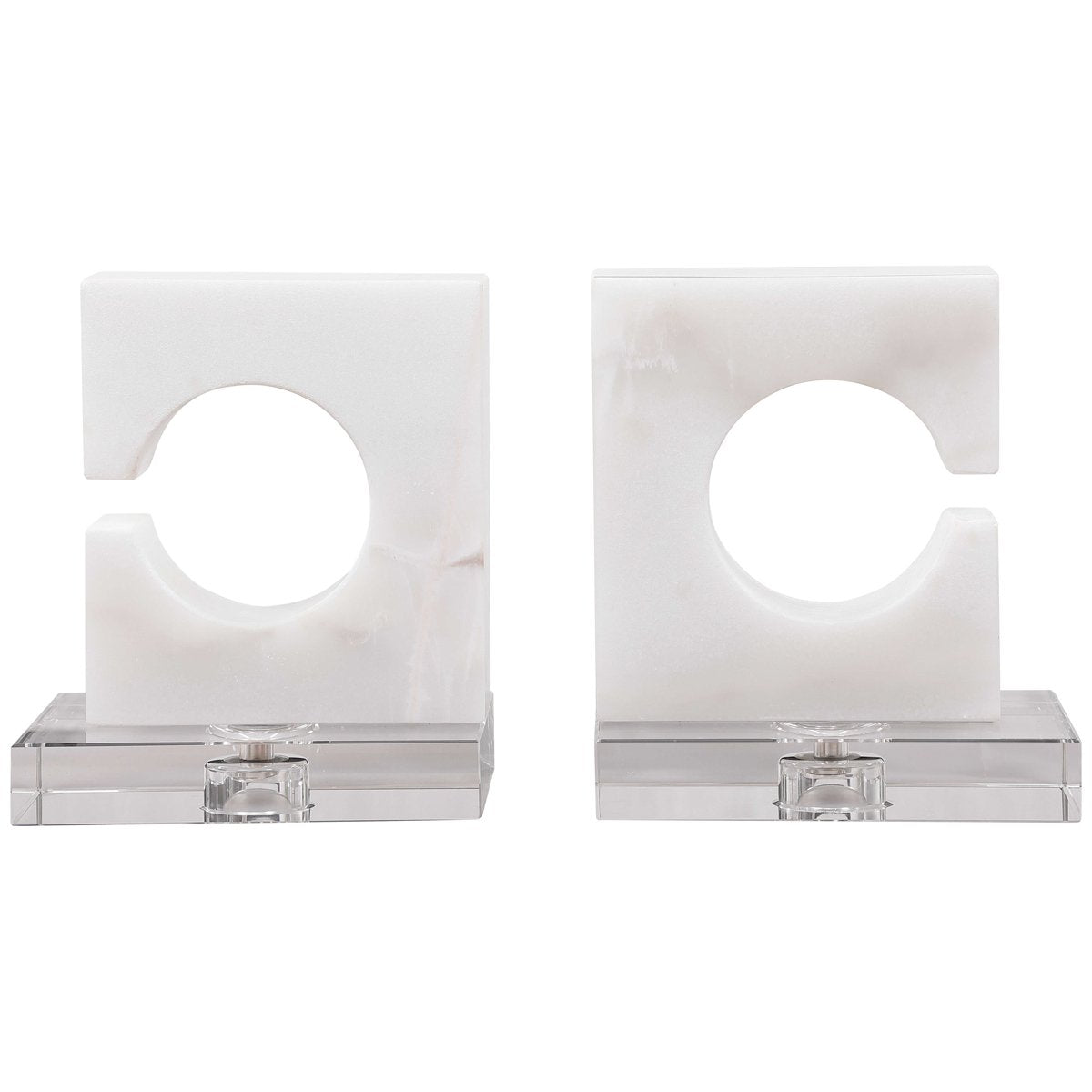 Uttermost Clarin White &amp; Gray Bookends, Set of 2