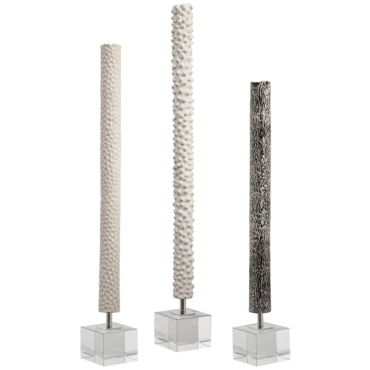 Uttermost Makira Cylindrical Sculptures, 3-Piece Set