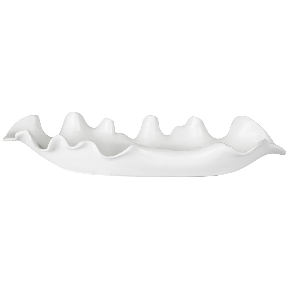 Uttermost Ruffled Feathers Modern White Bowl