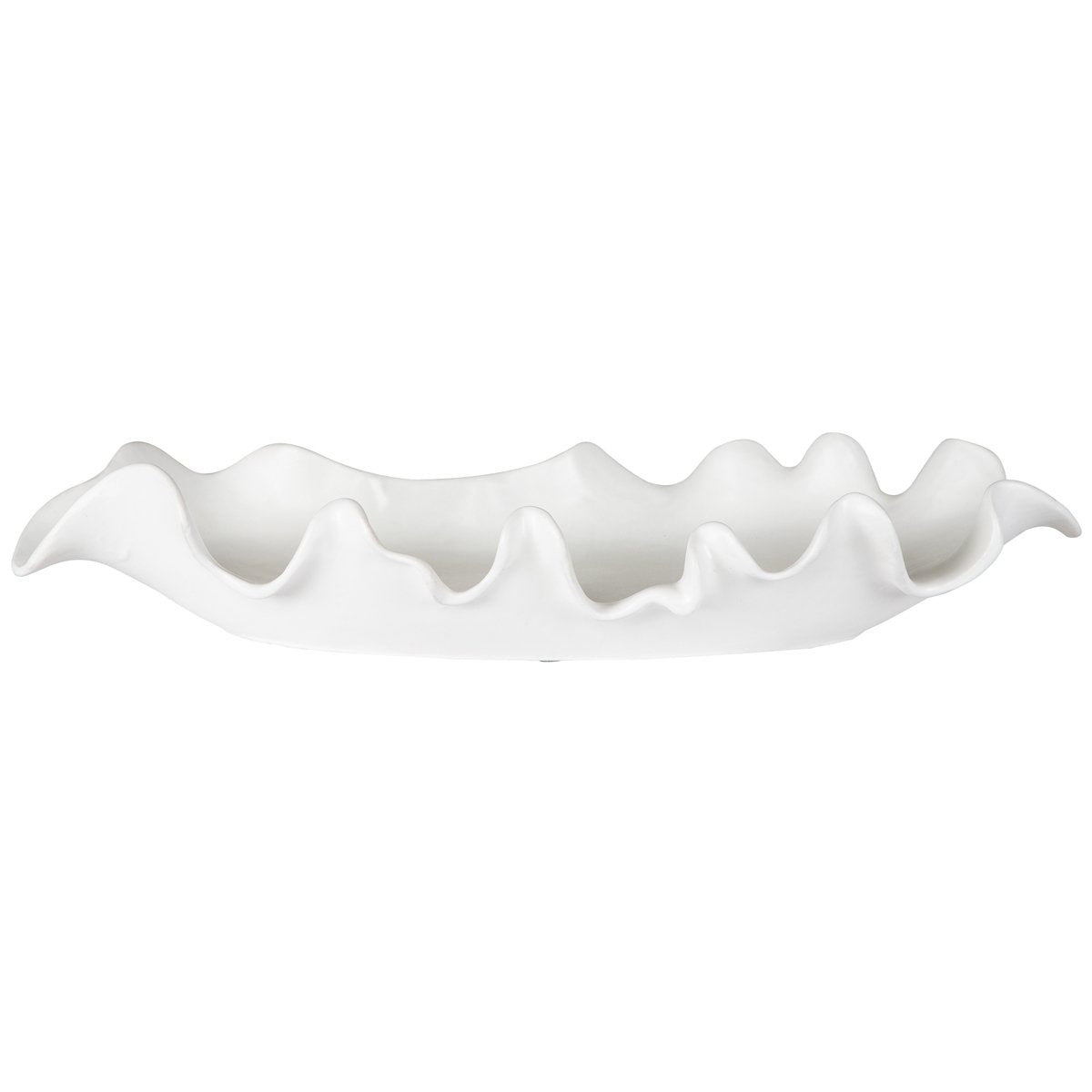 Uttermost Ruffled Feathers Modern White Bowl