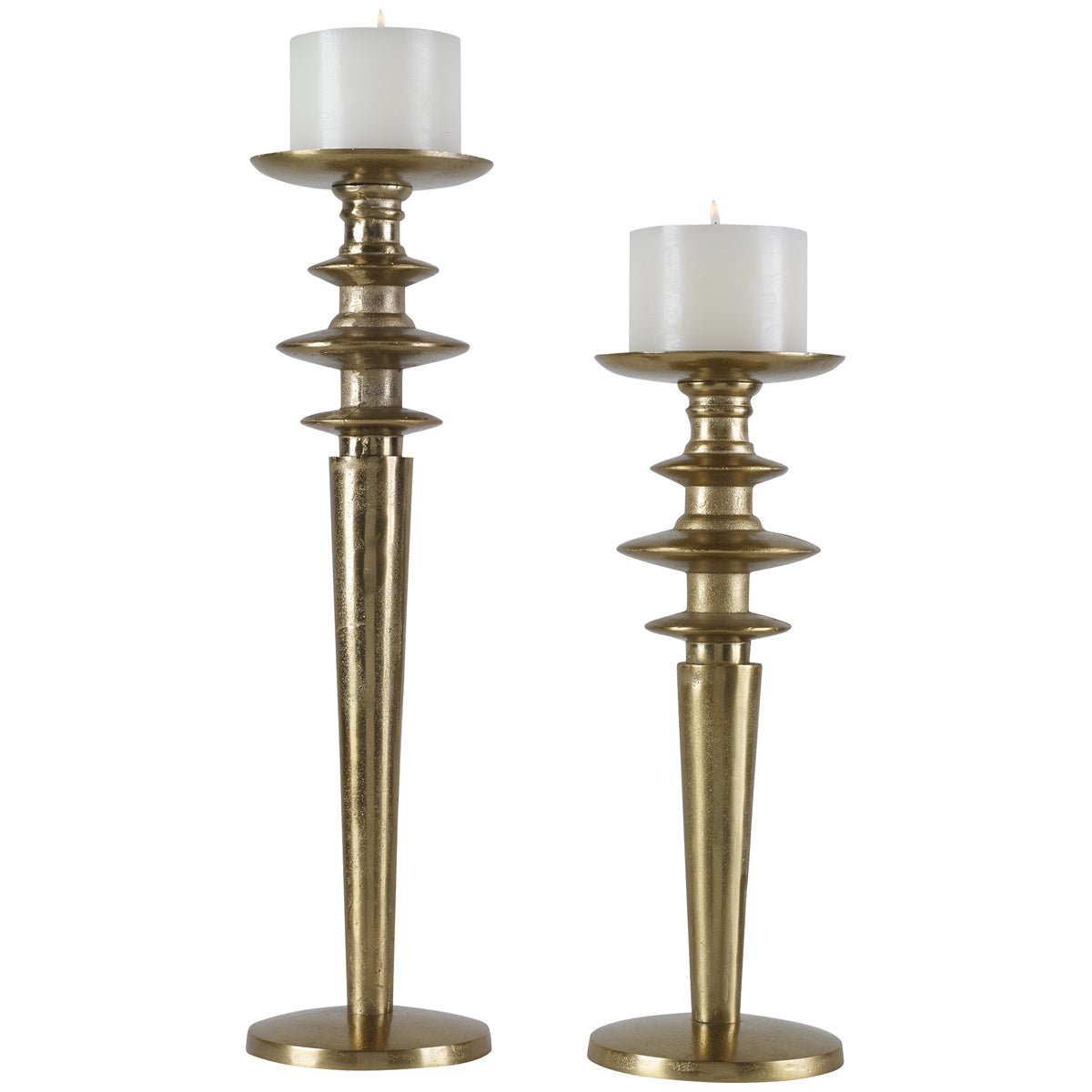 Uttermost Highclere Gold Candleholders, 2-Piece Set