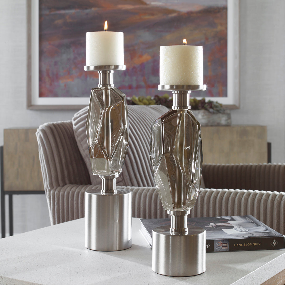 Uttermost Ore Candleholders, 2-Piece Set