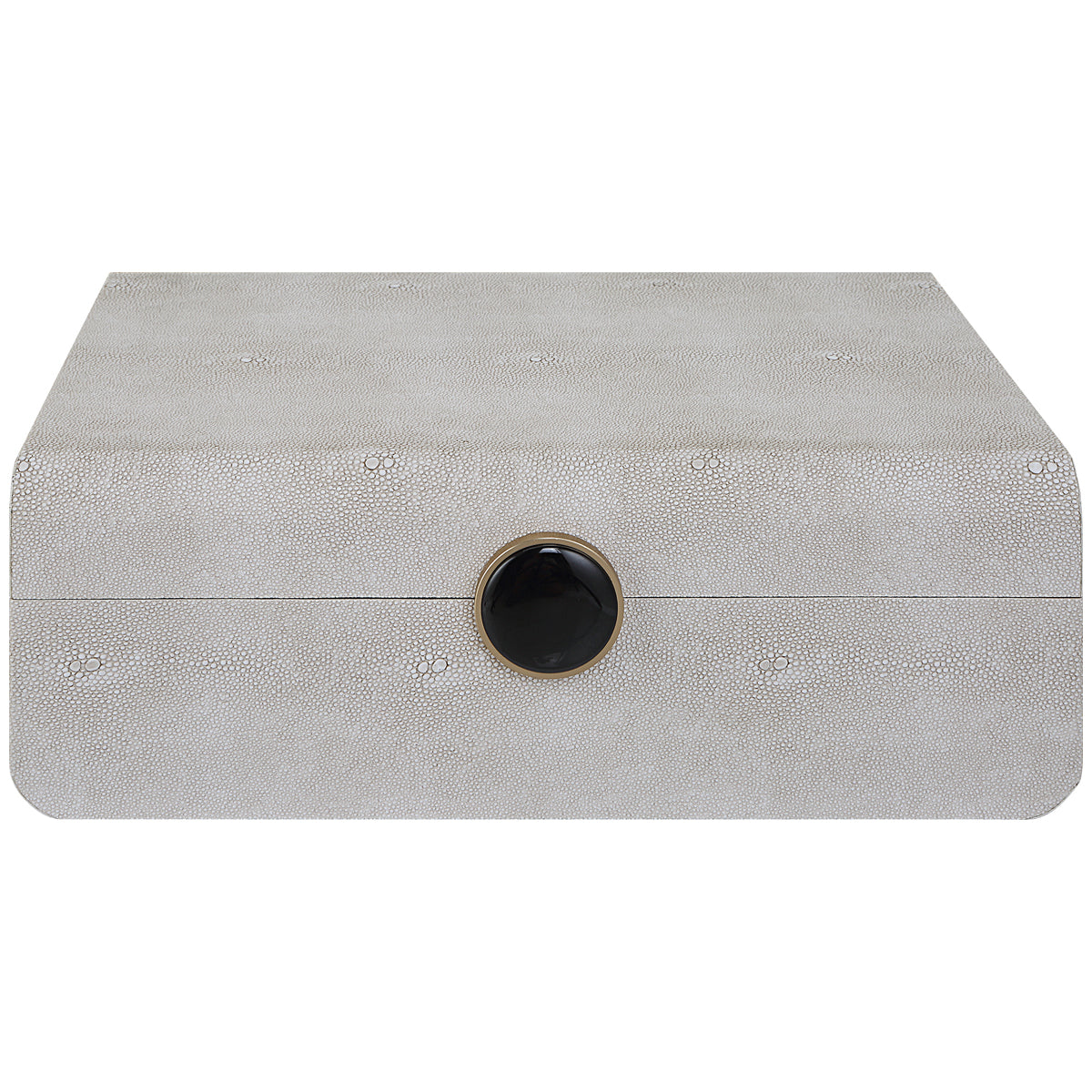 Uttermost Lalique White Shagreen Box