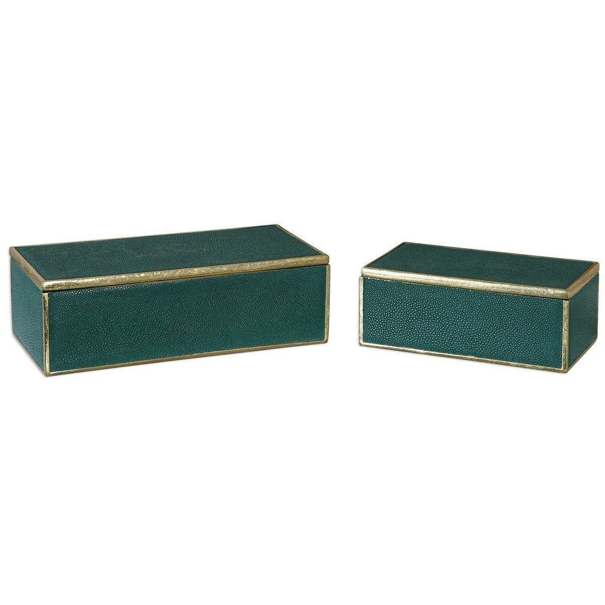 Uttermost Karis Emerald Green Boxes, 2-Piece Set