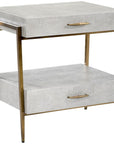 Interlude Home Morand Grey Bedside Chest