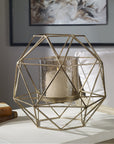 Uttermost Myah Geometric Gold Candleholder