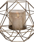 Uttermost Myah Geometric Gold Candleholder