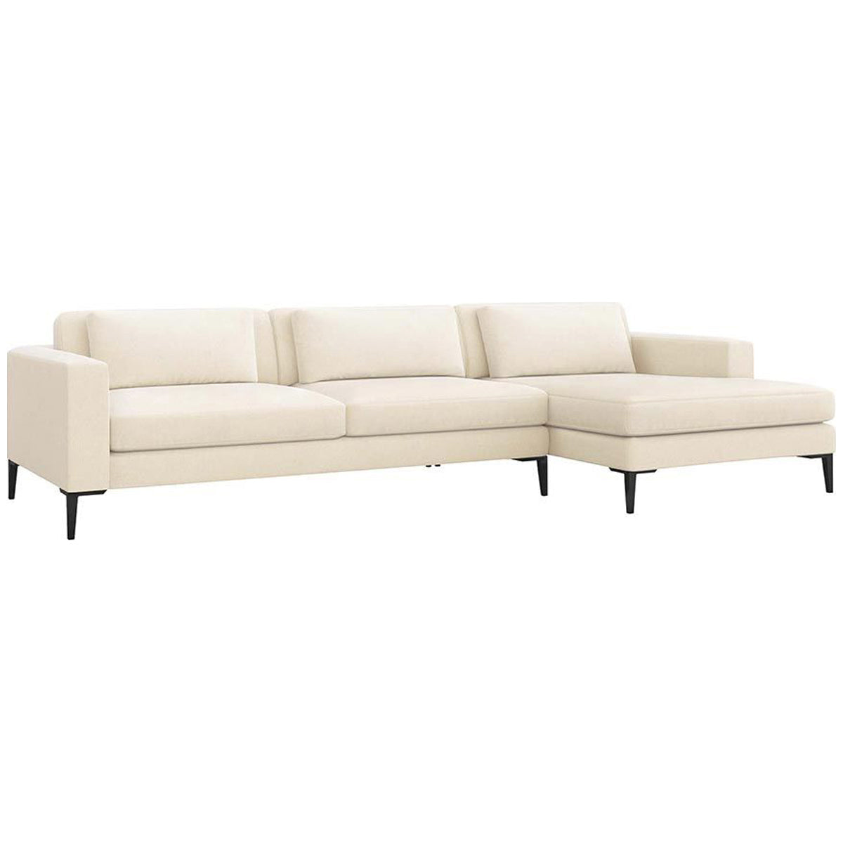 Interlude Home Izzy Chaise 2-Piece Sectional - Pure