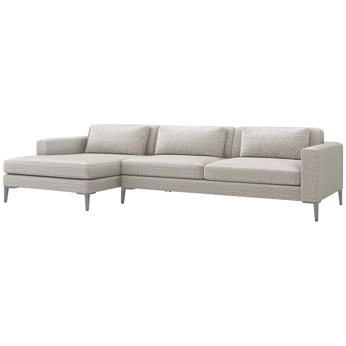 Interlude Home Izzy Chaise 2-Piece Sectional - Storm