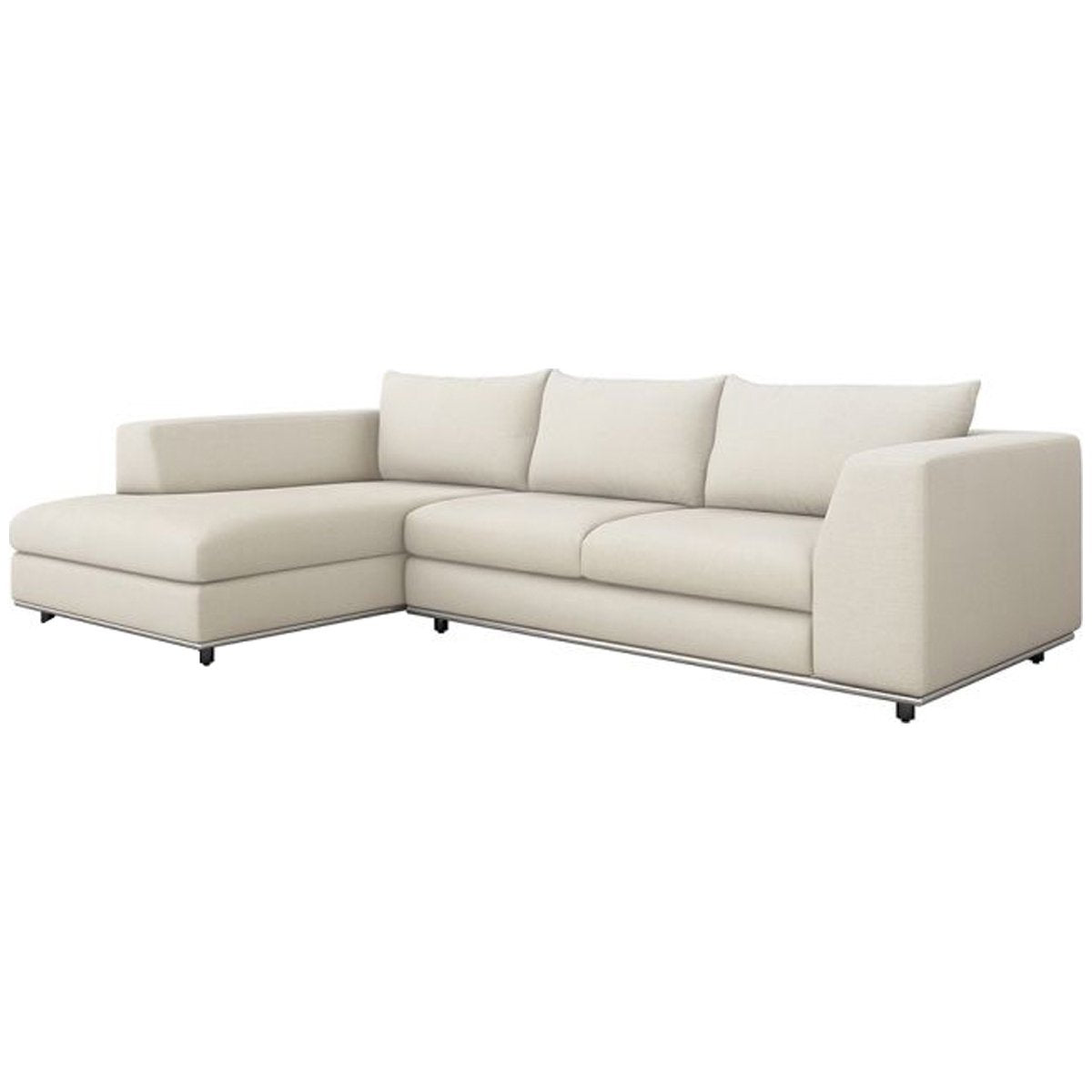 Interlude Home Comodo Sectional - Faux Linen