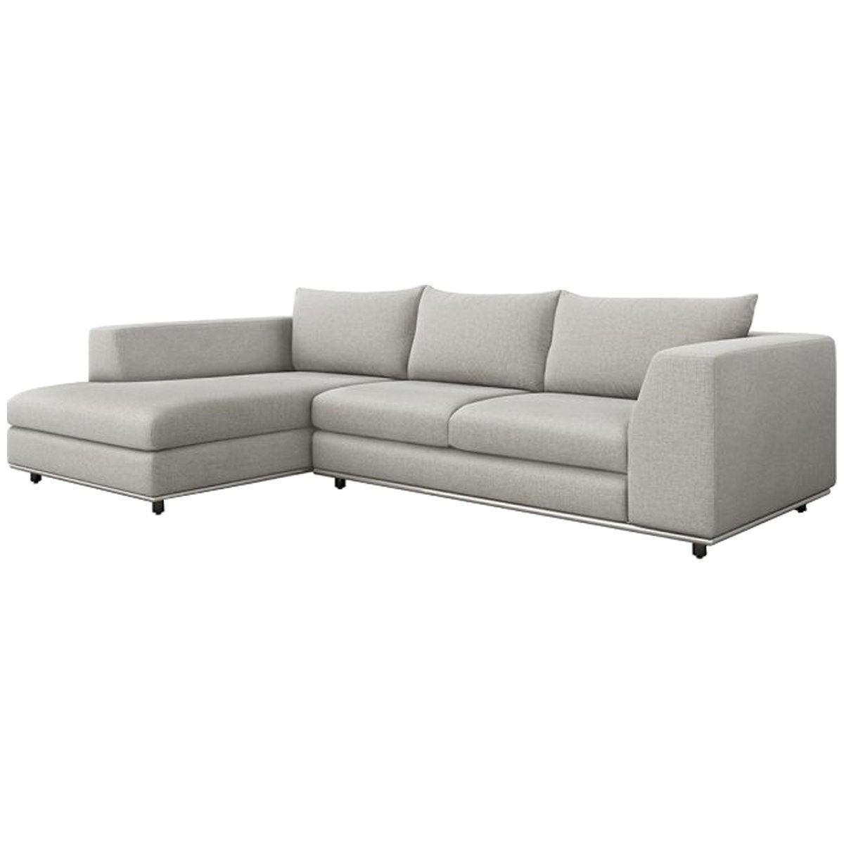 Interlude Home Comodo Sectional - Faux Linen