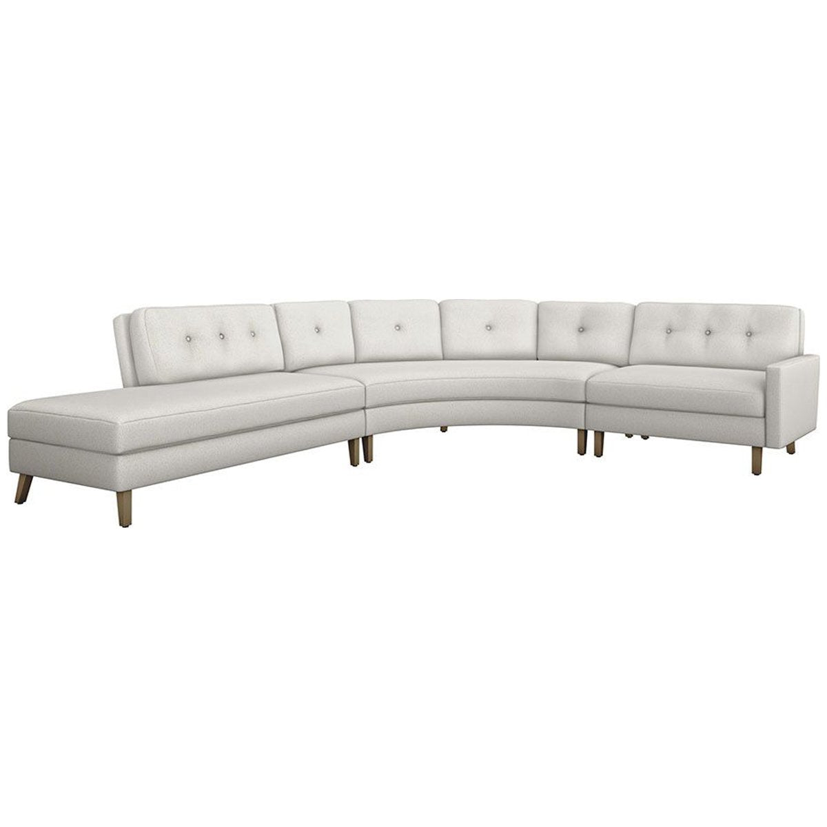 Interlude Home Aventura Chaise Sectional - Shearling