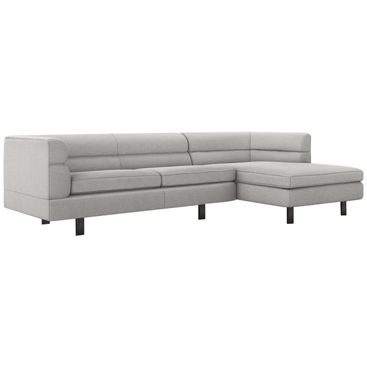 Interlude Home Ornette Sectional - Faux Linen