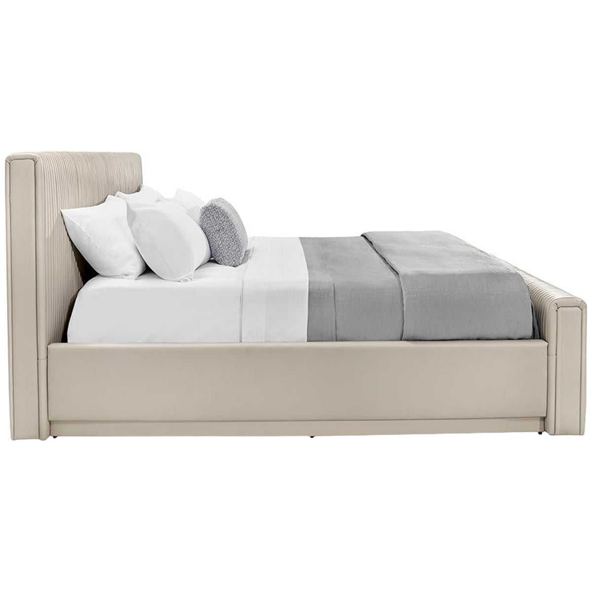 Interlude Home Kayla Wood Bed - Cream