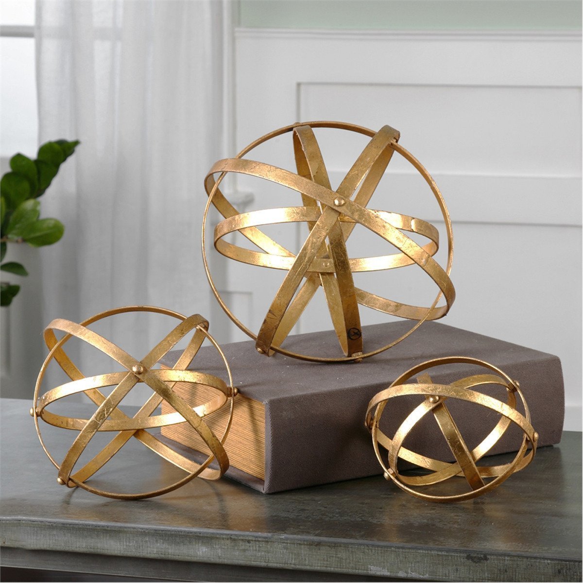 Uttermost Stetson Gold Spheres, 3-Piece Set