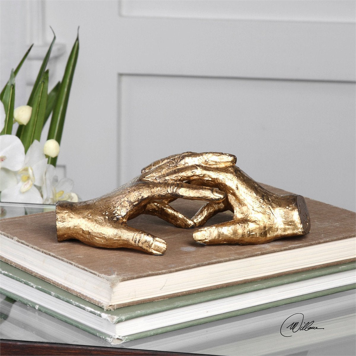 Uttermost Hold My Hand Gold Sculpture