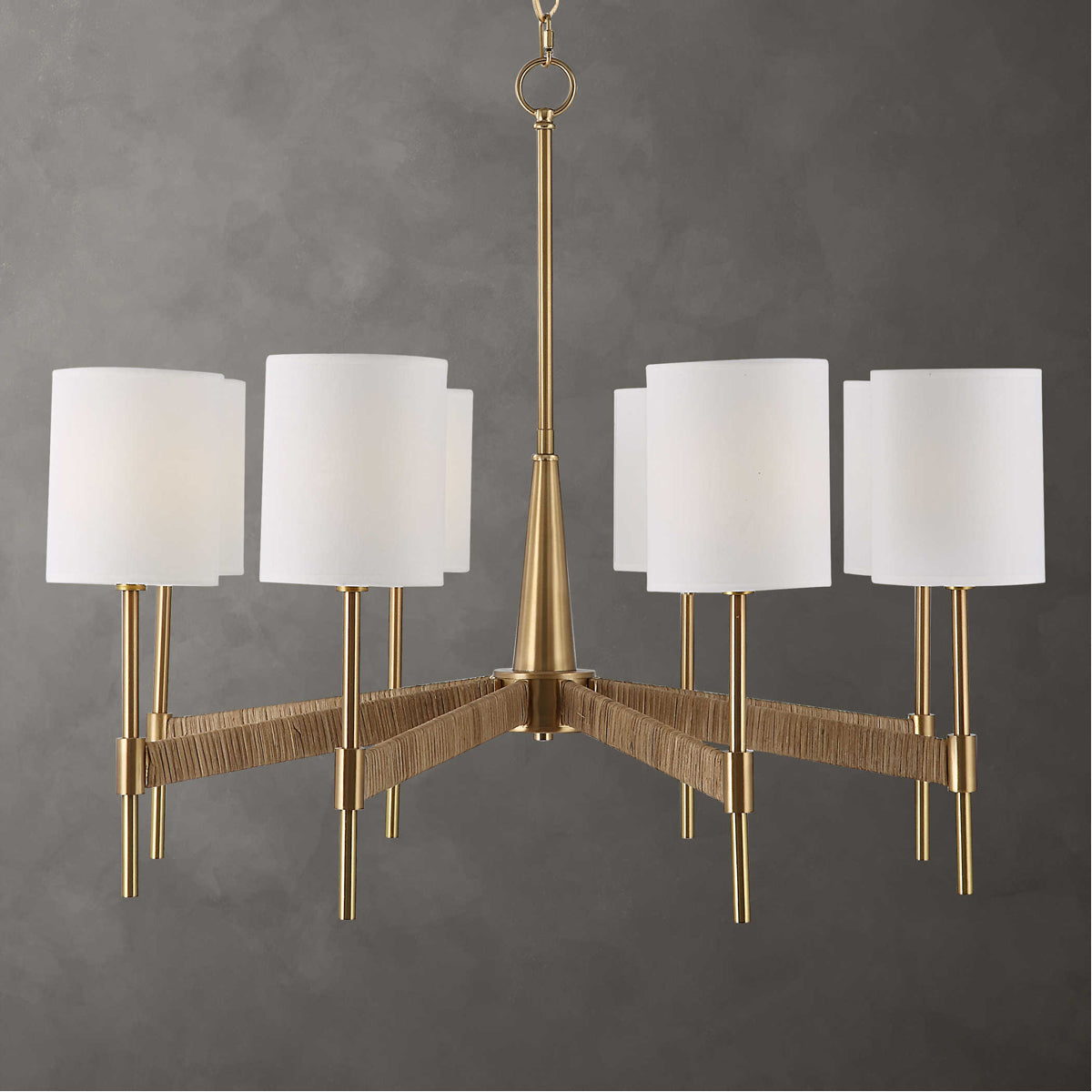 Uttermost Lautoka Rattan 8-Light Chandelier