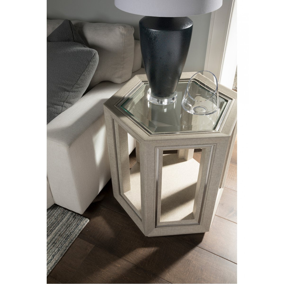 Artistica Home Zeitgeist Linen Hexagonal End Table 01-2141-952