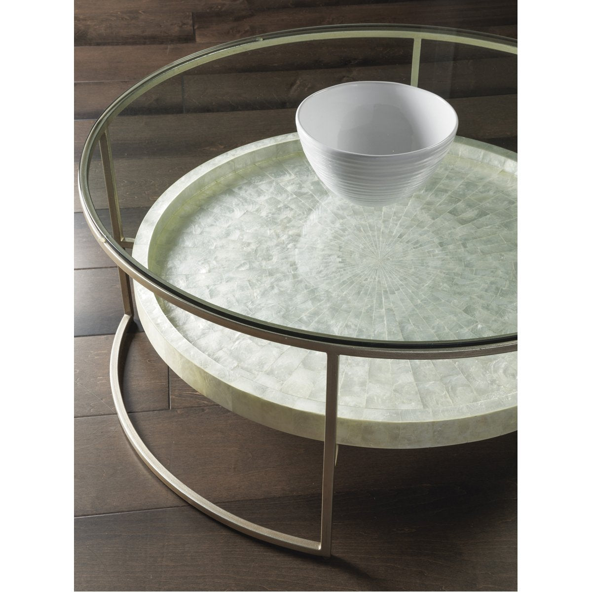 Artistica Home Cumulus Capiz Round Cocktail Table 01-2156-943C