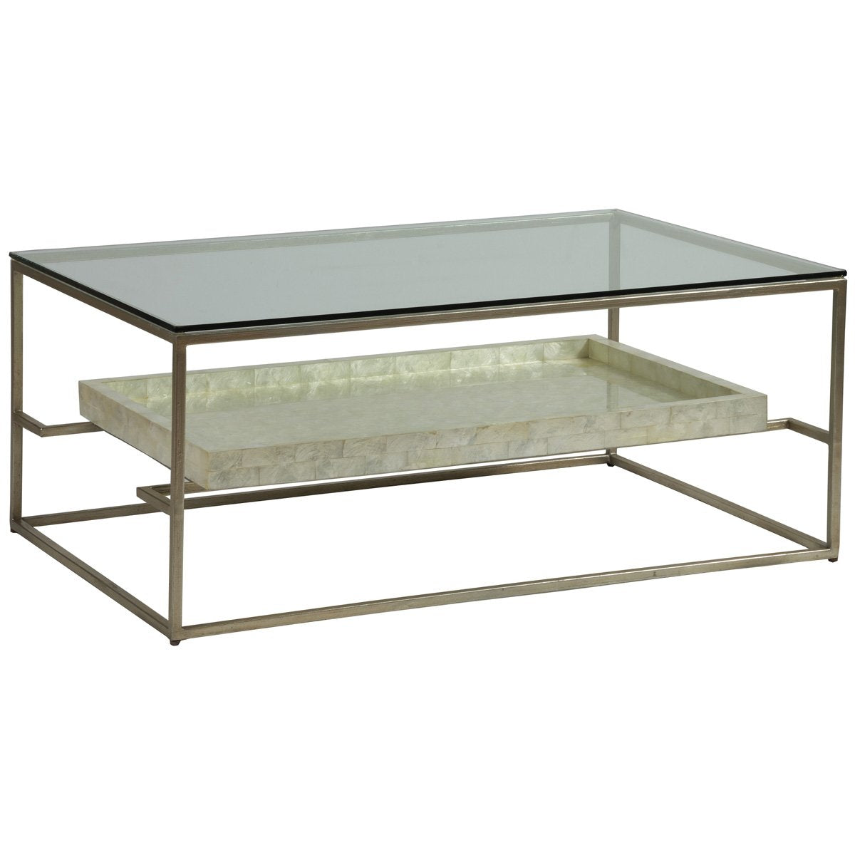 Artistica Home Cumulus Capiz Rectangular Cocktail Table