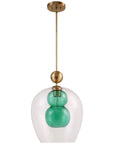 Uttermost Shamrock Green Glass 1-Light Pendant