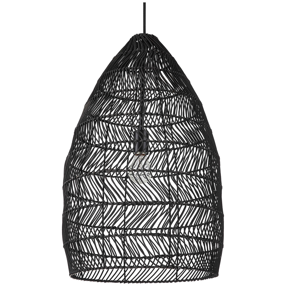 Uttermost Nandi 1-Light Woven Black Pendant