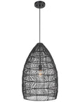 Uttermost Nandi 1-Light Woven Black Pendant