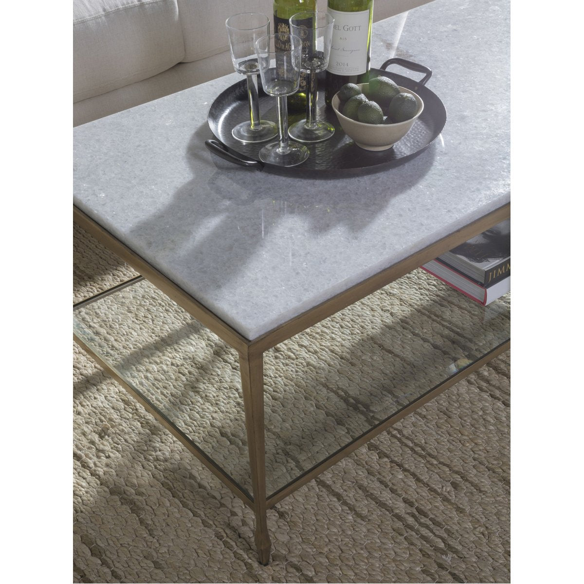 Artistica Home Sashay Gold Rectangular Cocktail Table 2214-945