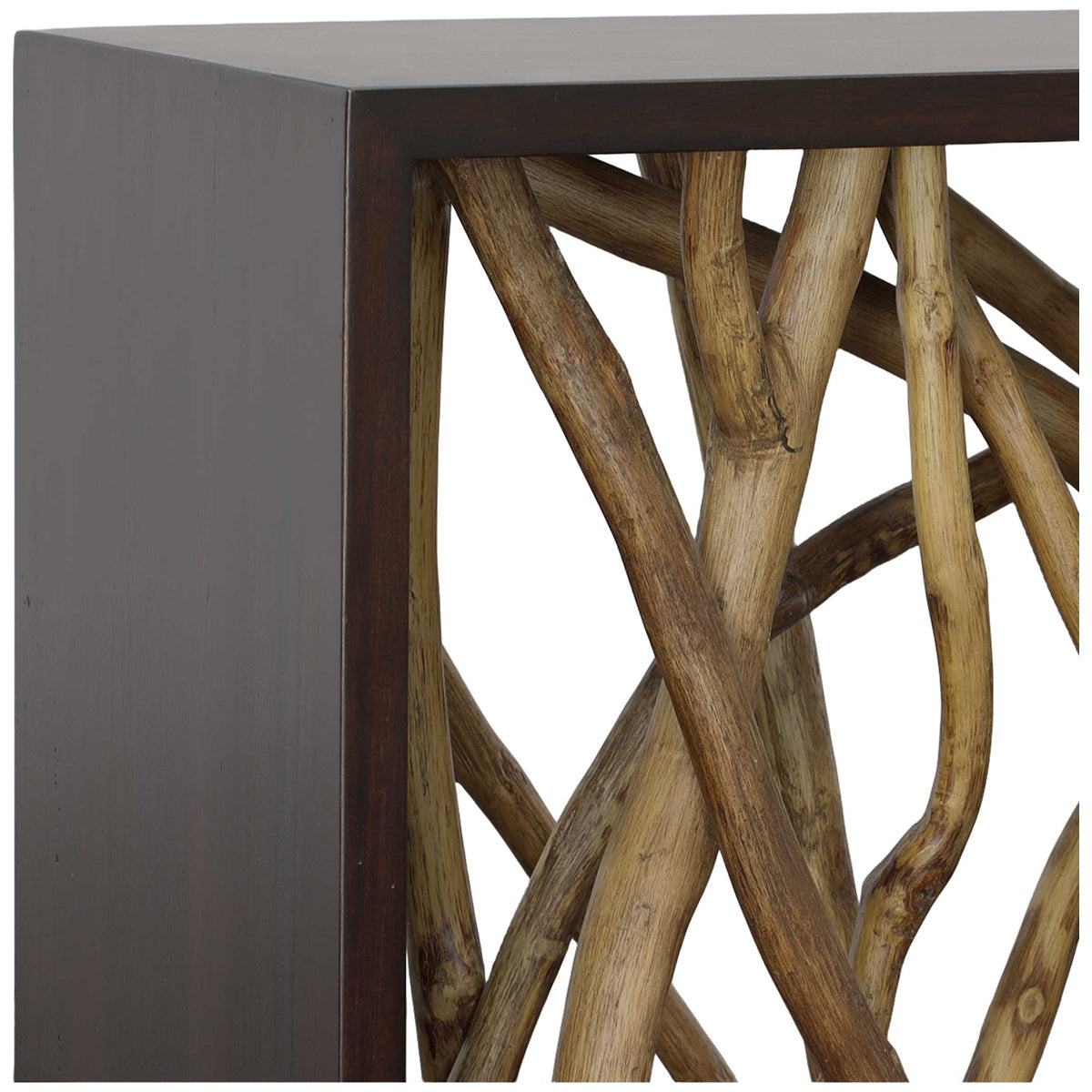 Uttermost Teak Maze Console Table