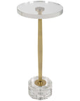 Uttermost Groove Crystal Drink Table