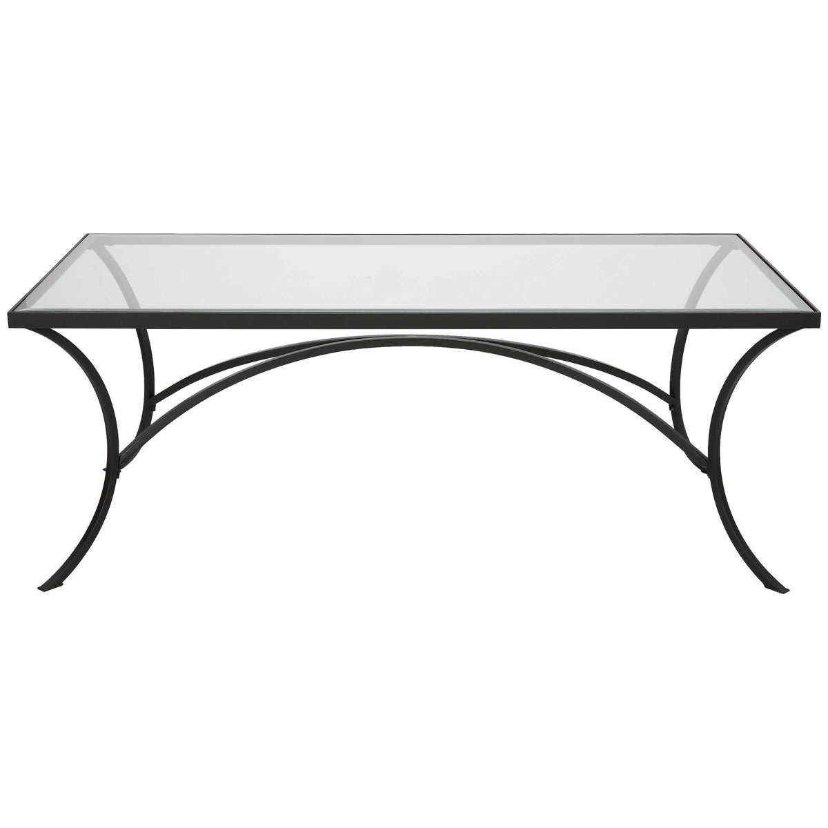 Uttermost Alayna Black Metal &amp; Glass Coffee Table