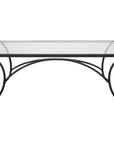 Uttermost Alayna Black Metal & Glass Coffee Table