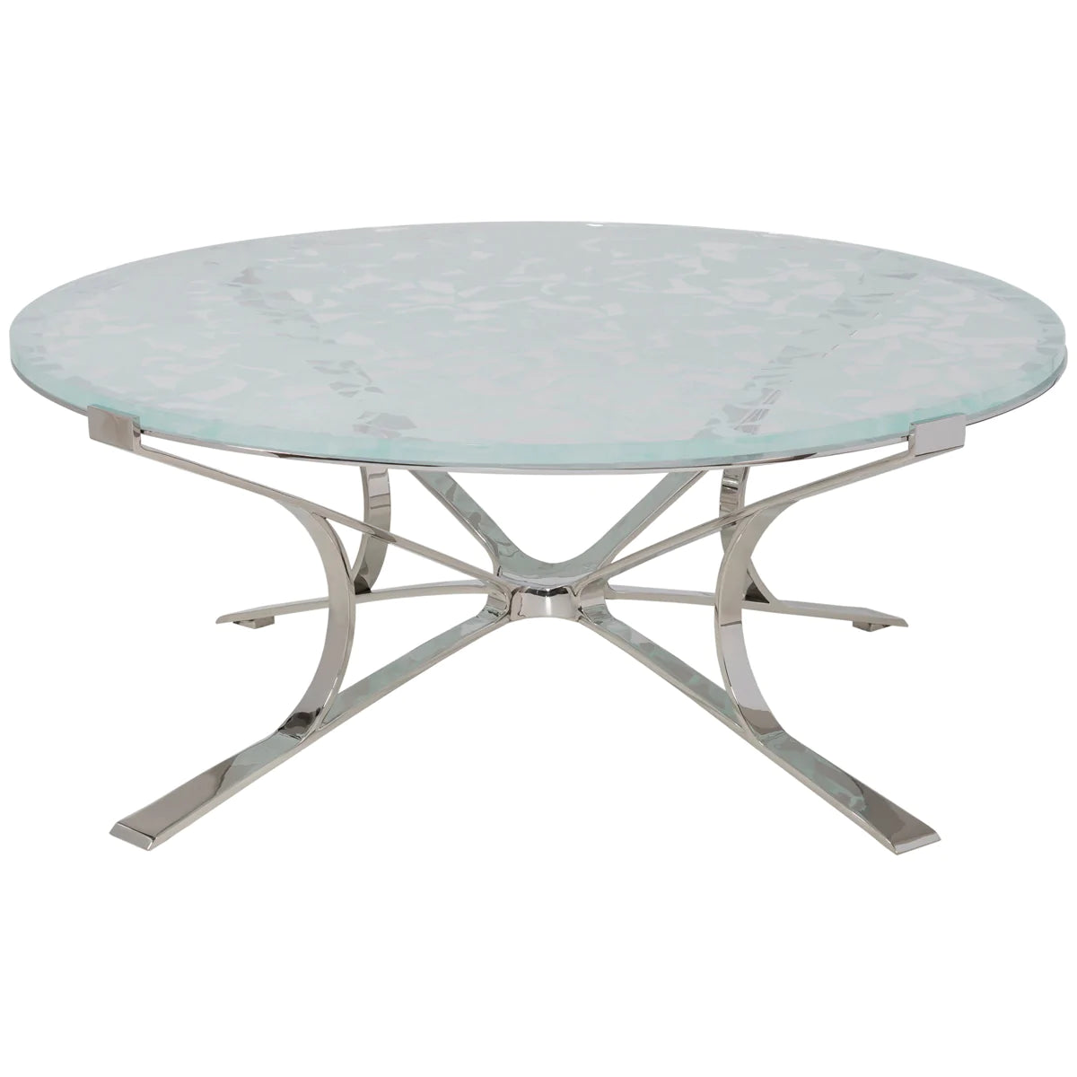 Artistica Home Signature Designs Snowscape Round Cocktail Table