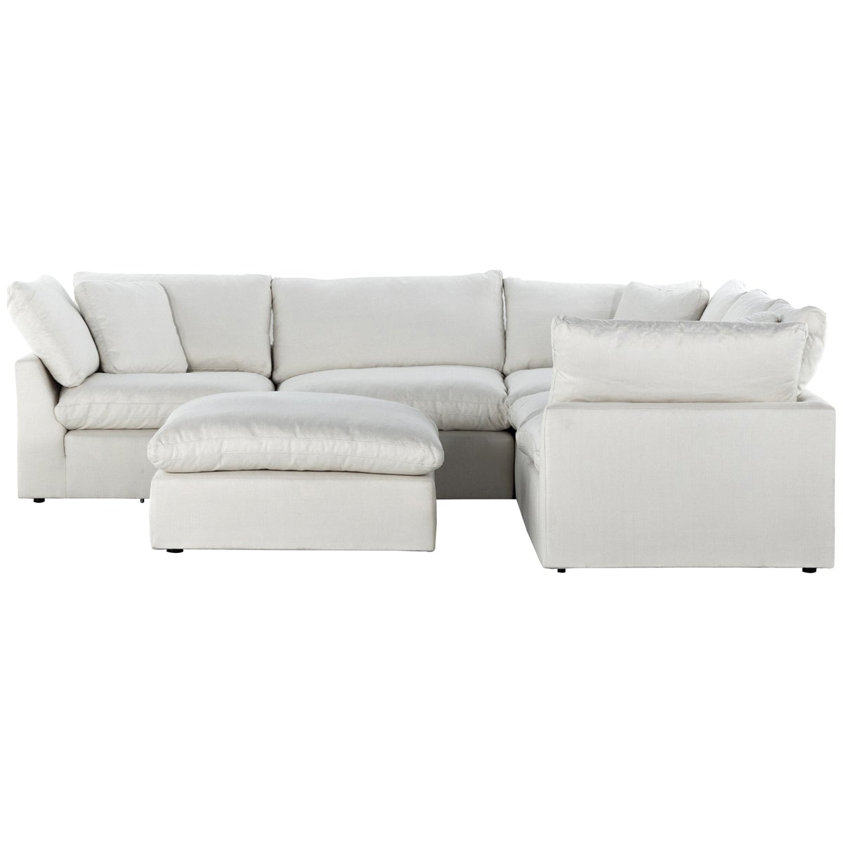 Four Hands Centrale Stevie Anders Ivory Sectional with Free Ottoman