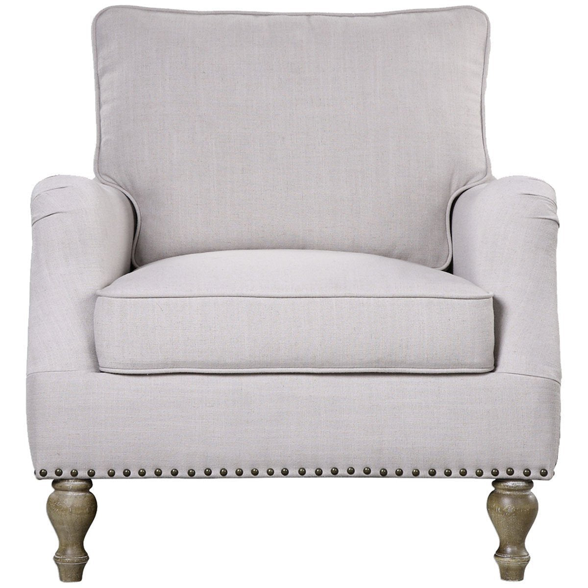 Uttermost Armstead Antique White Armchair