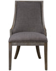 Uttermost Aidrian Charcoal Gray Accent Chair