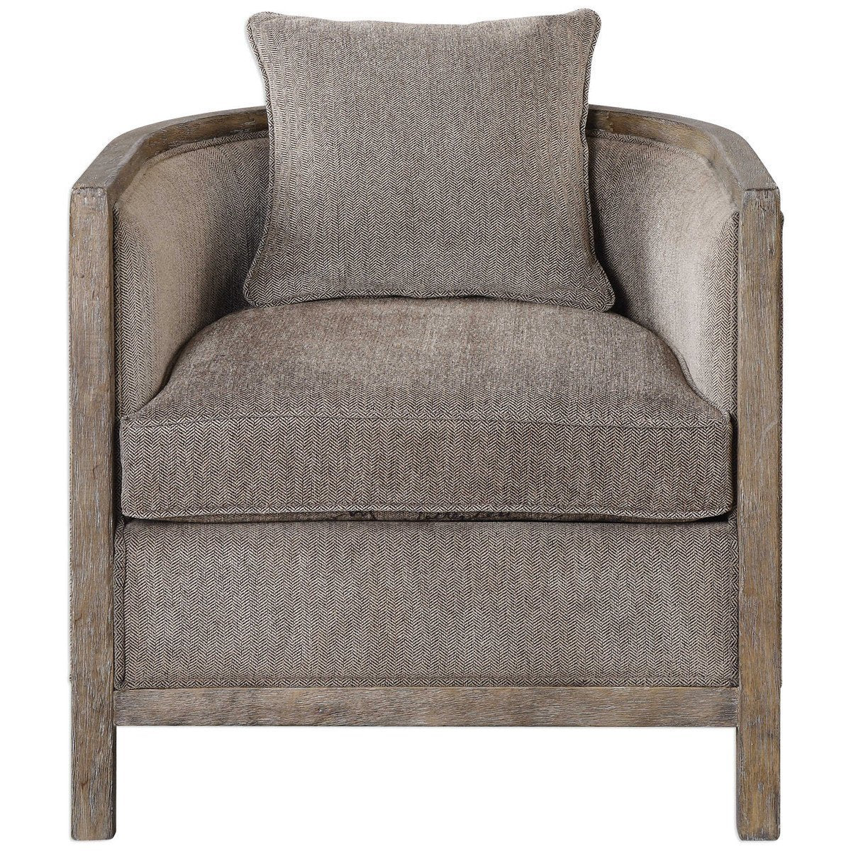 Uttermost Viaggio Gray Chenille Accent Chair